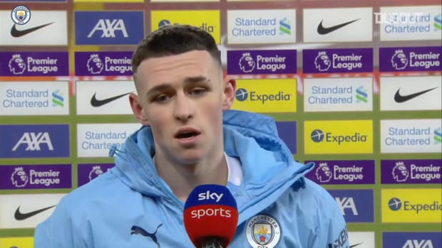Foden reacts to man of the match performance versus Liverpool